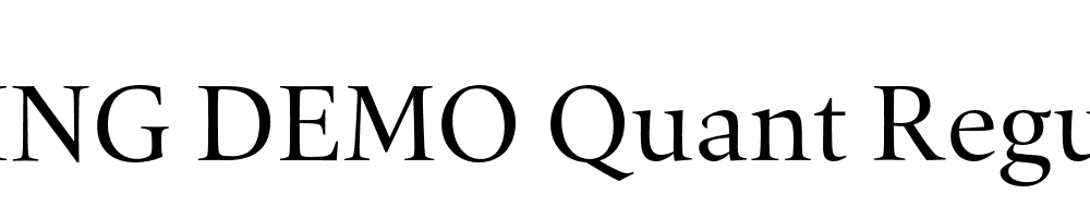  DEMO Quant Regular Regular