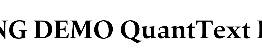  DEMO QuantText Bold Regular