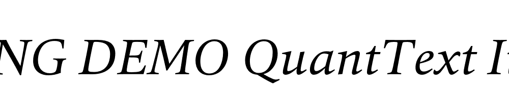  DEMO QuantText Italic Regular