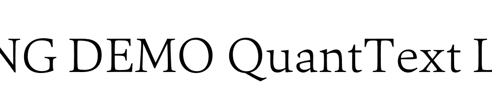  DEMO QuantText Light Regular