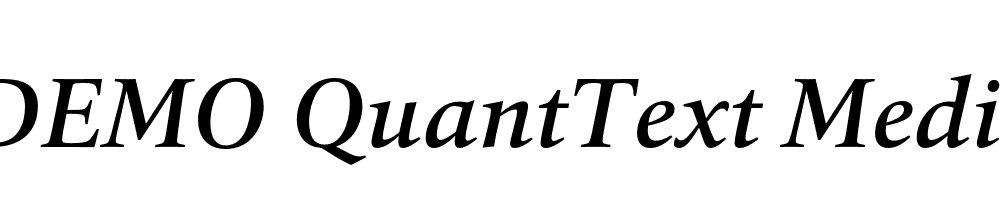  DEMO QuantText MediumItalic Regular