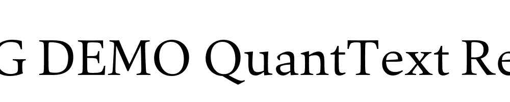  DEMO QuantText Regular Regular