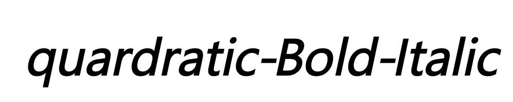 quardratic-Bold-Italic