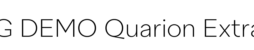  DEMO Quarion ExtraLight Regular