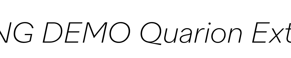  DEMO Quarion ExtraLight Italic