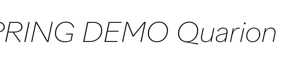  DEMO Quarion Thin Italic