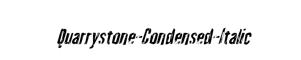 Quarrystone-Condensed-Italic