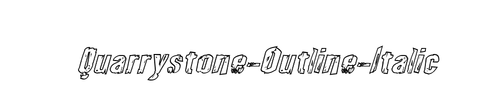 Quarrystone-Outline-Italic