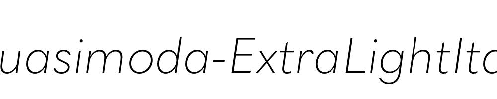 Quasimoda-ExtraLightItalic