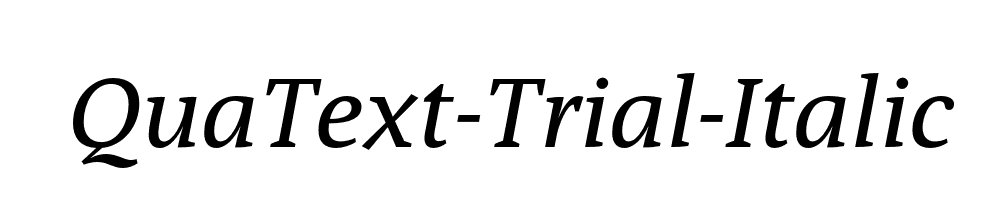 QuaText-Trial-Italic