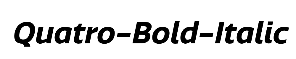 Quatro-Bold-Italic