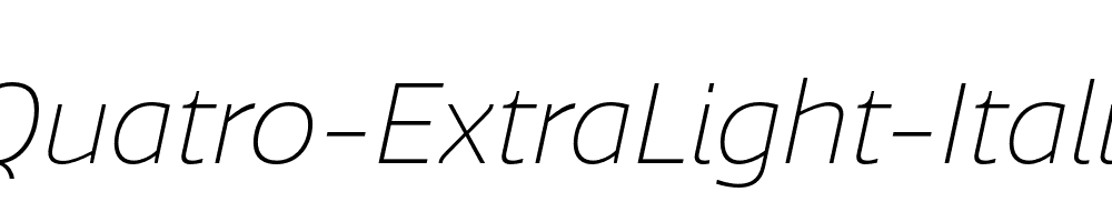 Quatro-ExtraLight-Italic