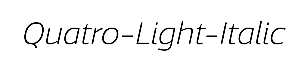 Quatro-Light-Italic