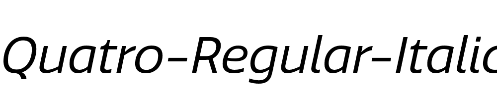 Quatro-Regular-Italic