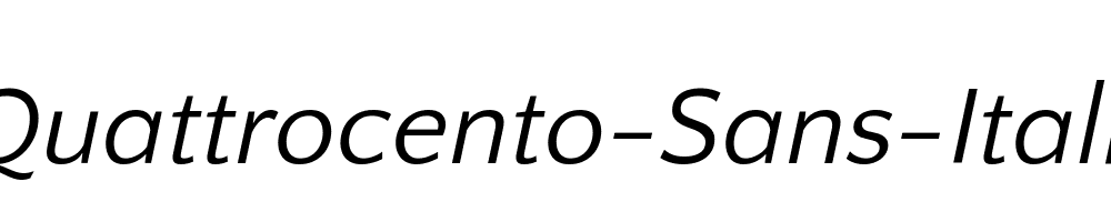 Quattrocento-Sans-Italic