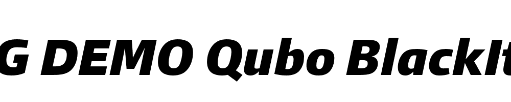  DEMO Qubo BlackItalic Regular