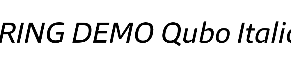  DEMO Qubo Italic Regular