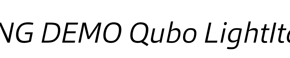  DEMO Qubo LightItalic Regular