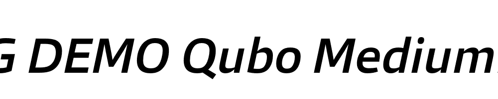  DEMO Qubo MediumItalic Regular