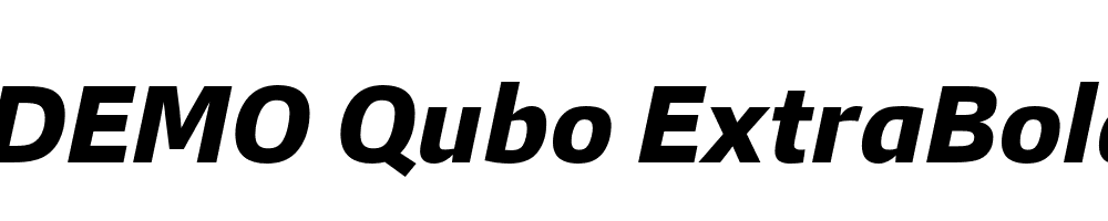  DEMO Qubo ExtraBoldItalic Regular