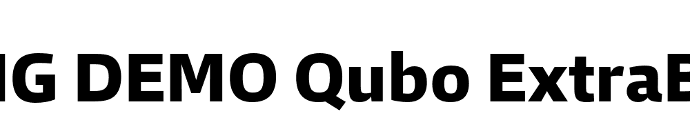  DEMO Qubo ExtraBold Regular