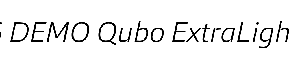  DEMO Qubo ExtraLightItalic Regular