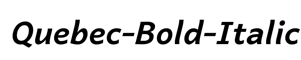 Quebec-Bold-Italic