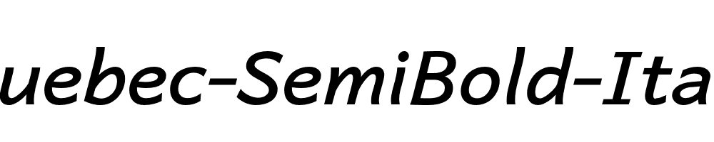 Quebec-SemiBold-Italic