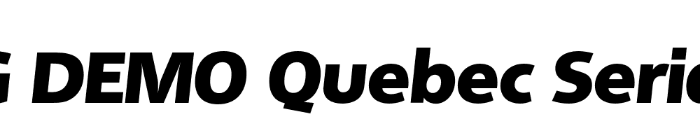  DEMO Quebec Serial Black Italic