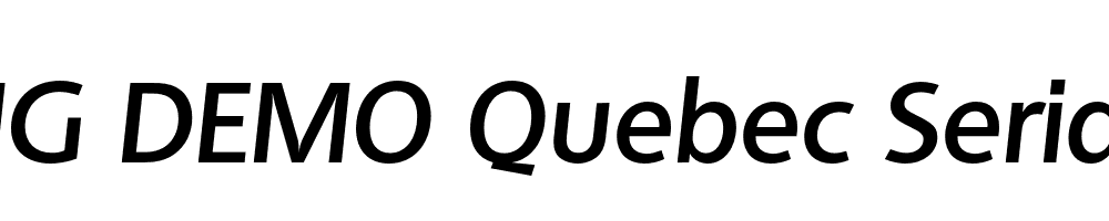  DEMO Quebec Serial Bold Italic