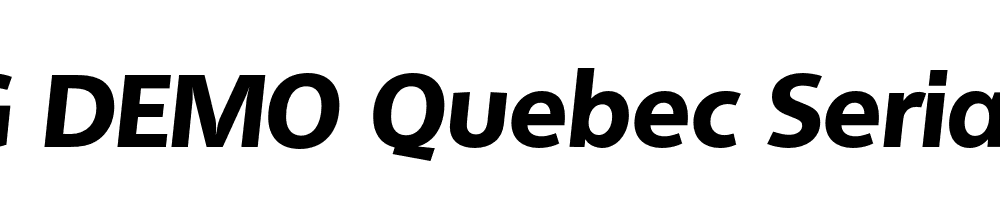  DEMO Quebec Serial Heavy Italic