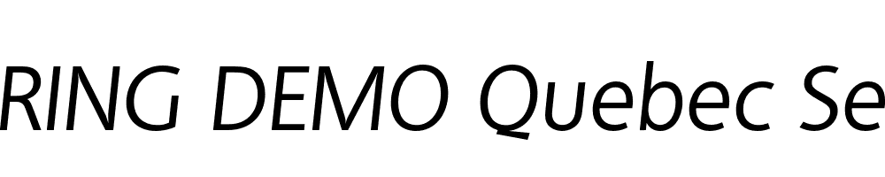  DEMO Quebec Serial Italic