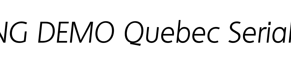  DEMO Quebec Serial Light Italic