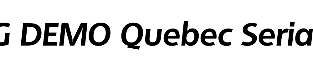  DEMO Quebec Serial Xbold Italic