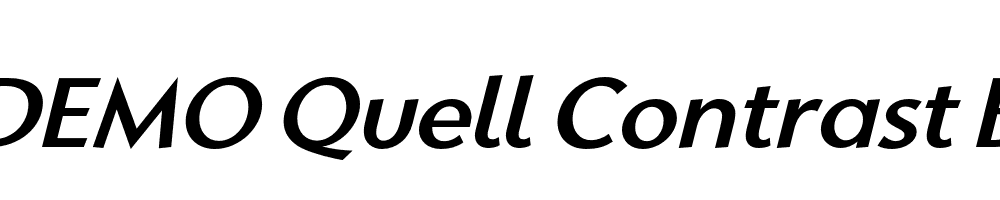  DEMO Quell Contrast Bold Bold Italic