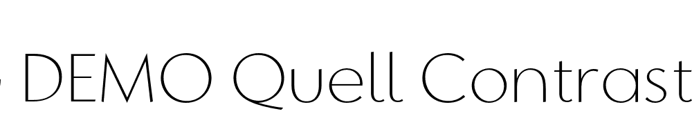  DEMO Quell Contrast Thin Regular