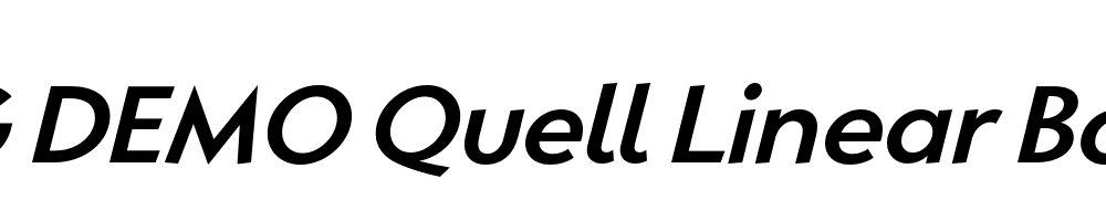  DEMO Quell Linear Bold Bold Italic