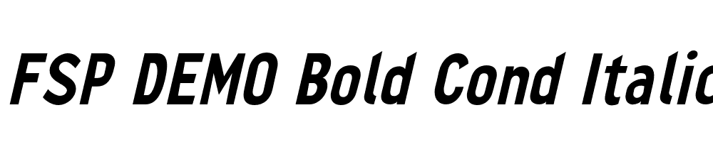 FSP DEMO Bold Cond Italic