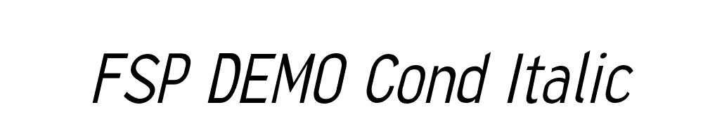 FSP DEMO Cond Italic