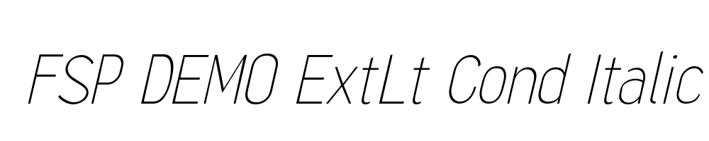 FSP DEMO ExtLt Cond Italic