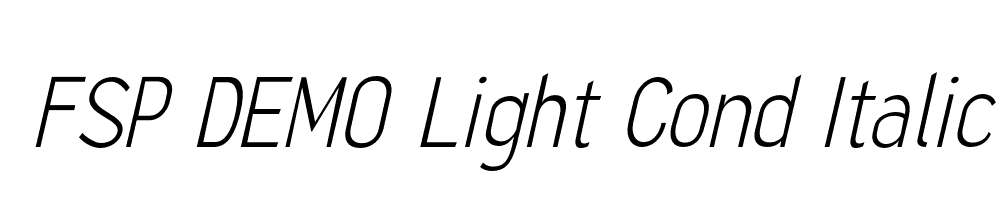 FSP DEMO Light Cond Italic