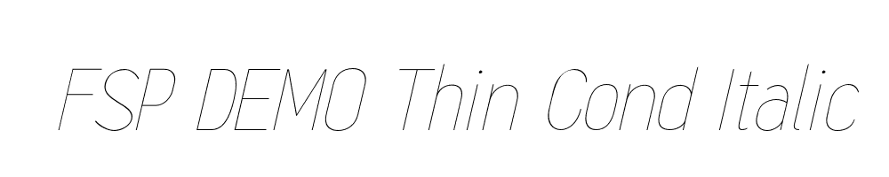 FSP DEMO Thin Cond Italic