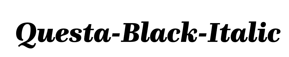 Questa-Black-Italic