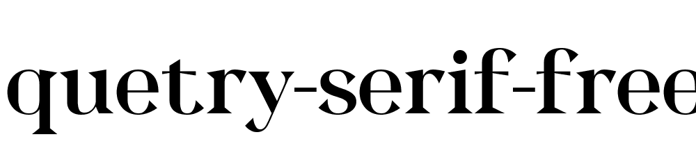 Quetry Serif Free