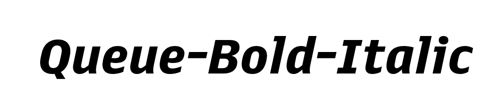 Queue-Bold-Italic