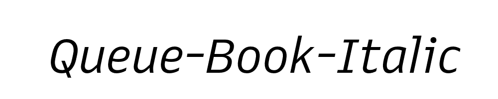 Queue-Book-Italic