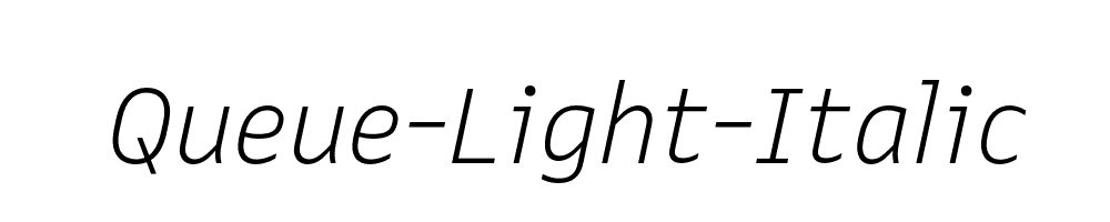 Queue-Light-Italic