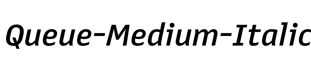 Queue-Medium-Italic