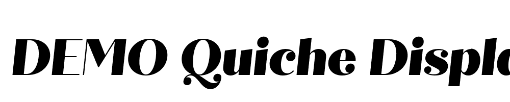  DEMO Quiche Display Black Italic