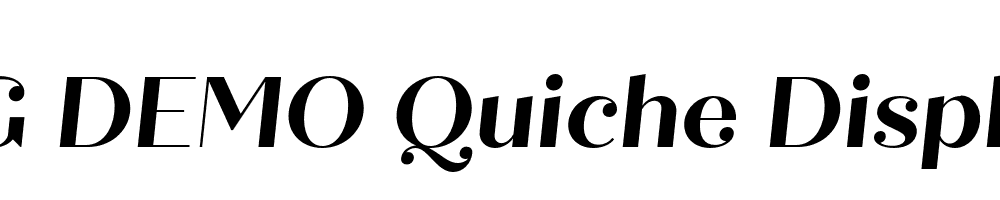  DEMO Quiche Display Bold Italic